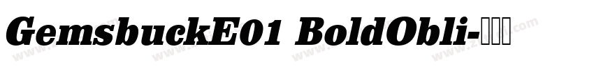 GemsbuckE01 BoldObli字体转换